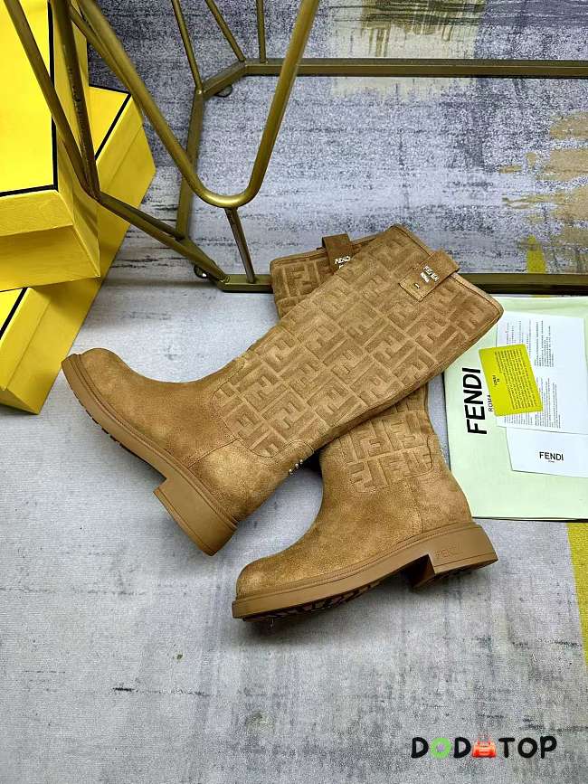 Fendi Filo Light brown suede boots - 1