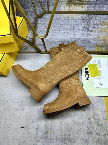 Fendi Filo Light brown suede boots