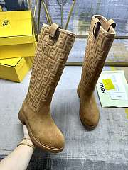 Fendi Filo Light brown suede boots - 5