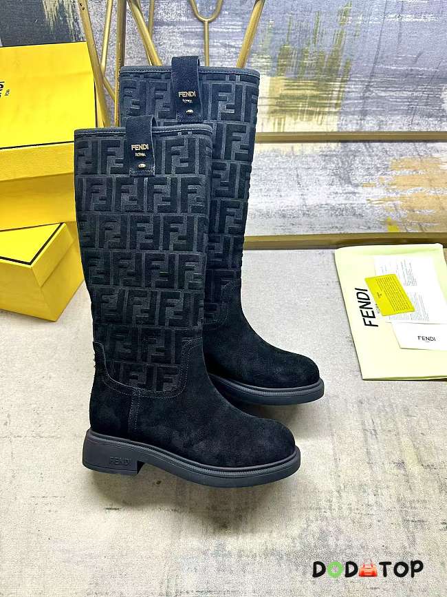 Fendi Filo Light black suede boots - 1