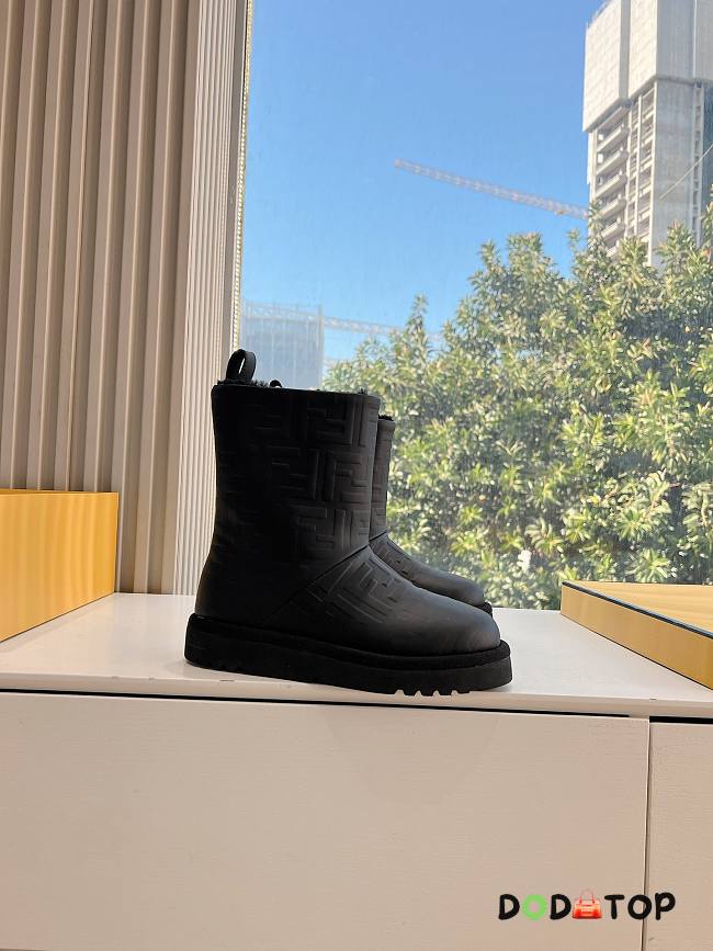 Fendi Apres Chic black FF suede low boots - 1