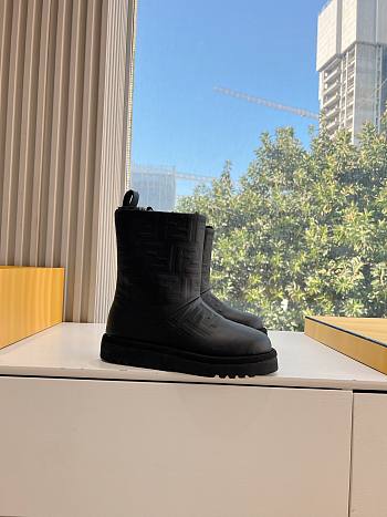 Fendi Apres Chic black FF suede low boots