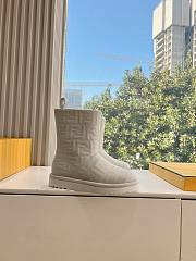 Fendi Apres Chic white FF suede low boots - 1