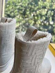 Fendi Apres Chic white FF suede low boots - 3