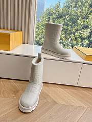 Fendi Apres Chic white FF suede low boots - 6