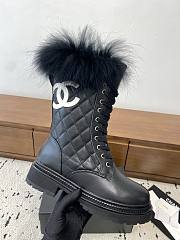 Chanel boots black logo women - 4