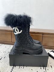 Chanel boots black logo women - 3