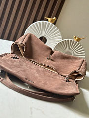 Chanel bag suede brown size 34x25x10cm - 4