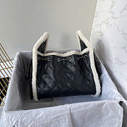 Chanel black hobo silver hardware bag size 30x26x14cm - 5