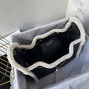 Chanel black hobo silver hardware bag size 30x26x14cm - 4