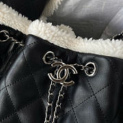Chanel black hobo silver hardware bag size 30x26x14cm - 2