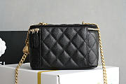 Chanel black Quilted Caviar Vanity Case Bag Size 16.5 × 8 × 10 cm - 5