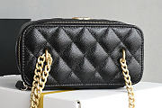 Chanel black Quilted Caviar Vanity Case Bag Size 16.5 × 8 × 10 cm - 3