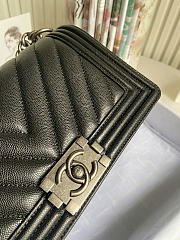Chanel leboy Caviar Black color bag size 28cm - 5