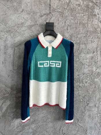  CASABLANCA Mink Fleece Polo Shirt 