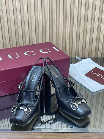 Women's Gucci Horsebit slingback pump black