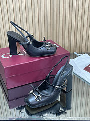 Women's Gucci Horsebit slingback pump black - 3