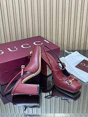 Women's Gucci Horsebit slingback pump red - 6