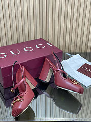 Women's Gucci Horsebit slingback pump red - 5