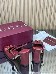 Women's Gucci Horsebit slingback pump red - 4