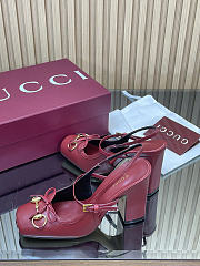 Women's Gucci Horsebit slingback pump red - 3