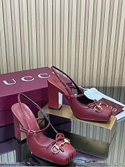 Women's Gucci Horsebit slingback pump red - 2