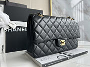 Chanel flap bag lambskin black bag size 25cm - 6