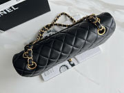 Chanel flap bag lambskin black bag size 25cm - 5