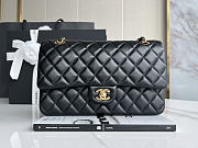 Chanel flap bag lambskin black bag size 25cm - 2