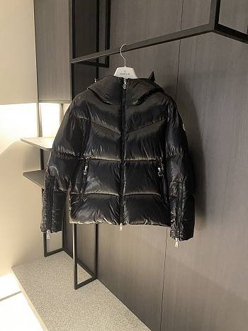 Moncler Women's black down padded huppe jacket
