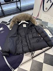 Moncler black jacket (Hooded jacket with fur trim) - 2
