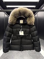 Moncler black jacket (Hooded jacket with fur trim) - 3