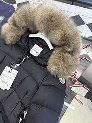 Moncler black jacket (Hooded jacket with fur trim) - 4