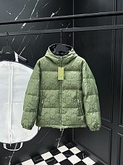 Men Jumbo GG canvas down jacket green - 1