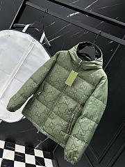 Men Jumbo GG canvas down jacket green - 3