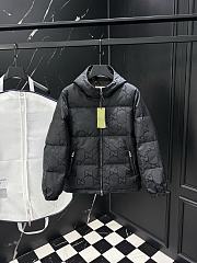 Men Jumbo GG canvas down jacket black - 1