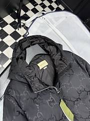 Men Jumbo GG canvas down jacket black - 5