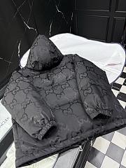 Men Jumbo GG canvas down jacket black - 4