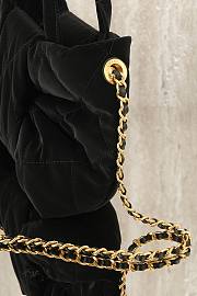Chanel Bow bag black velvet fabric size 26x15x5cm - 4
