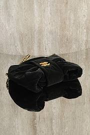 Chanel Bow bag black velvet fabric size 26x15x5cm - 3