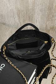 Chanel Bow bag black velvet fabric size 26x15x5cm - 2