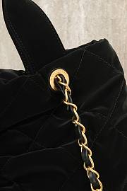 Chanel Bow bag black velvet fabric size 38x25x5cm - 5
