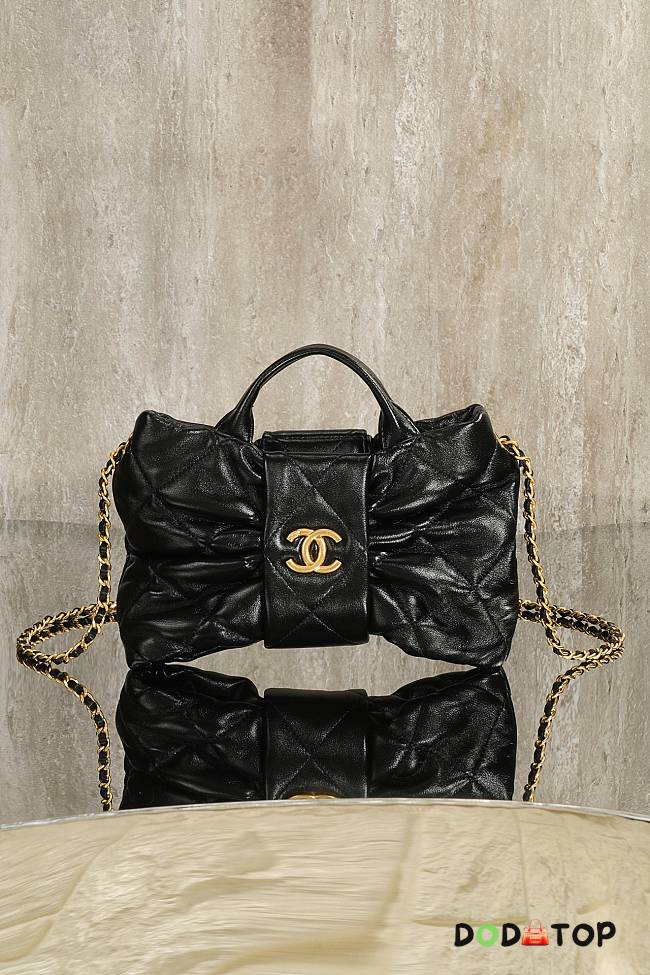 Chanel Bow bag black Soft leather size 26x15x5cm - 1