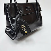 MiuMiu Solitaire shiny leather bag black size 28x19.5x11cm - 3