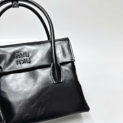 MiuMiu Solitaire shiny leather bag black size 28x19.5x11cm - 2