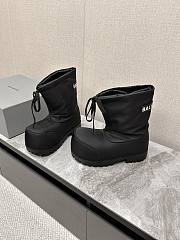 Balenciaga Black Logo Patched Alaska Boots  - 1