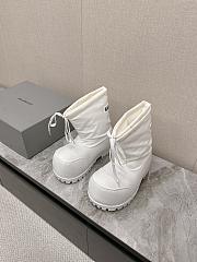 Balenciaga white Logo Patched Alaska Boots  - 1