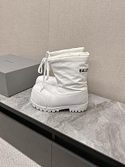 Balenciaga white Logo Patched Alaska Boots  - 4