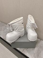 Balenciaga white Logo Patched Alaska Boots  - 3