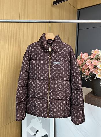 Louis Vuitton puffer coat brown